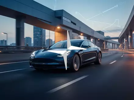Modernes Elektroauto auf einer urbanen Schnellstraße bei Dämmerung, symbolisiert Wachstum und Elektromobilität. - Foto: über boerse-global.de
