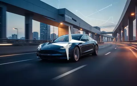 Modernes Elektroauto auf einer urbanen Schnellstraße bei Dämmerung, symbolisiert Wachstum und Elektromobilität. - Foto: über boerse-global.de