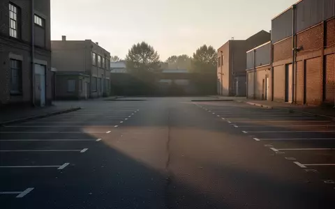 Ein leerer Parkplatz vor einem Bürogebäude im sanften Morgenlicht. - Foto: über boerse-global.de