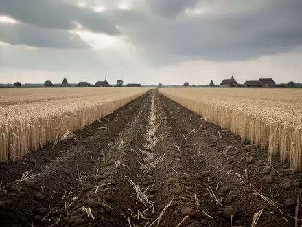 Weites, goldenes Weizenfeld in Niedersachsen unter einem bewölkten Himmel, das die Weite der Agrarlandschaft zeigt. - Foto: über boerse-global.de