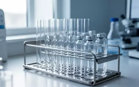Sterile Laborausrüstung mit Glasphiolen und Teströhrchen in einer klinischen Forschungsumgebung. - Foto: über boerse-global.de
