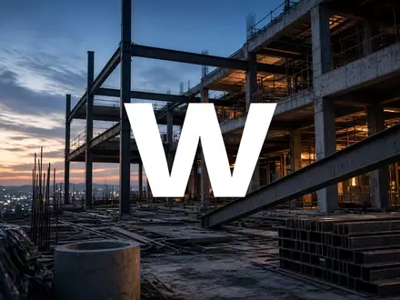Abstrakte Darstellung einer modernen Baustelle bei Dämmerung mit Fokus auf Baumaterialien und architektonische Strukturen. - Foto: über boerse-global.de