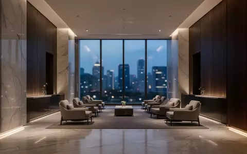 Ein minimalistisch gestalteter Hotel-Lobbybereich mit gedimmter Beleuchtung und edlen Materialien. - Foto: über boerse-global.de