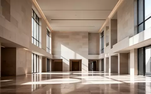 Ein minimalistisches, modernes Regierungsgebäude mit klaren architektonischen Linien und hellem Tageslicht. - Foto: über boerse-global.de