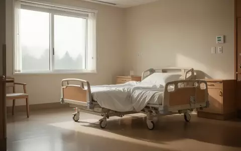 Ein helles, leeres Zimmer in einem modernen Pflegeheim mit einem ungemachten Bett und einfallendem Tageslicht. - Foto: über boerse-global.de