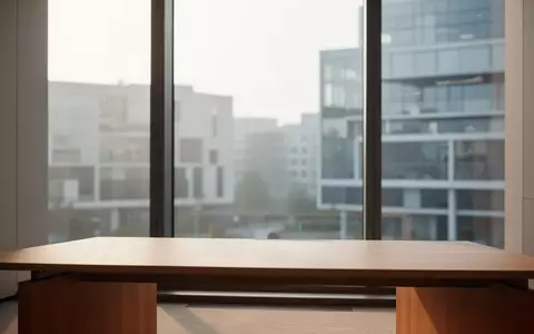 Ein minimalistisch eingerichtetes, helles Büro mit einem leeren Schreibtisch und Blick auf eine moderne Stadtlandschaft. - Foto: über boerse-global.de