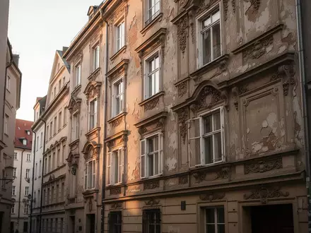 Historische Wohnhausfassade in München bei weichem Tageslicht ohne erkennbare Schriftzüge. - Foto: über boerse-global.de