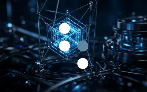 Abstrakte Darstellung von Quantencomputer-Technologie mit futuristischer, kĂĽhler Lichtgestaltung in einem BĂĽro-Ambiente. - Foto: ĂĽber boerse-global.de