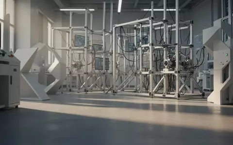 Ein minimalistisches, modernes Industrielabor mit geometrischen Strukturen und natürlichem Licht. - Foto: über boerse-global.de