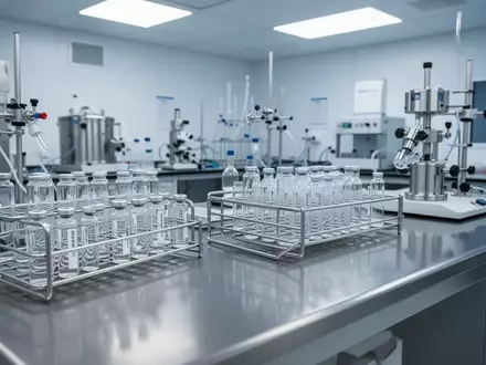 Sterile Laborumgebung mit medizinischen Geräten und Glasgefäßen für die Arzneimittelherstellung - Foto: über boerse-global.de