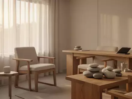 Ein minimalistischer, heller Behandlungsraum in einer modernen Klinik mit natürlichem Licht und schlichtem Interieur. - Foto: über boerse-global.de