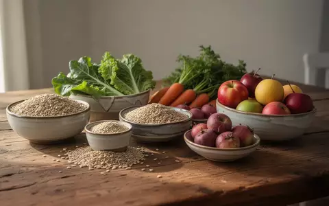 Frische, unverarbeitete Lebensmittel wie Gemüse und Getreide auf einem Holztisch in natürlichem Licht. - Foto: über boerse-global.de