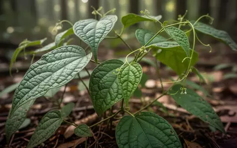 Nahaufnahme der Blätter und Stängel der Heilpflanze Paederia foetida in einer natürlichen Umgebung. - Foto: über boerse-global.de