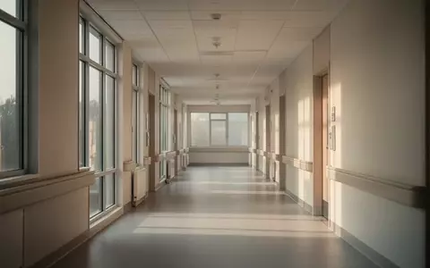 Ein ruhiger, modern gestalteter Krankenhausflur mit einfallendem Tageslicht und minimalistischer Architektur. - Foto: über boerse-global.de