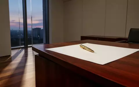 Ein minimalistischer Schreibtisch mit einem leeren Blatt Papier in einem hellen, modernen Büro. - Foto: über boerse-global.de