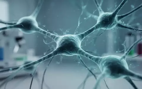 Mikroskopische Aufnahme von Nervengewebe und synaptischen Verbindungen in einem medizinischen Labor. - Foto: über boerse-global.de