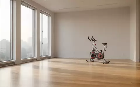 Ein heller, minimalistischer Physiotherapieraum mit einem Ergometer vor einer schlichten Wand. - Foto: über boerse-global.de