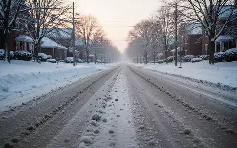 Eine verschneite Straße mit sichtbarem Streusalz bei winterlichem Tageslicht. - Foto: über boerse-global.de