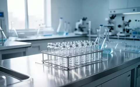 Ein steriler, moderner Laborarbeitsplatz mit gläsernen Laborgefäßen in einer hellen, professionellen Umgebung. - Foto: über boerse-global.de