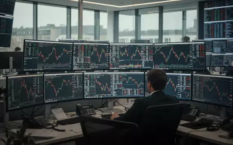 Blick auf einen modernen Handelsplatz mit Finanzdaten auf Monitoren und gedämpfter Lichtstimmung. - Foto: über boerse-global.de