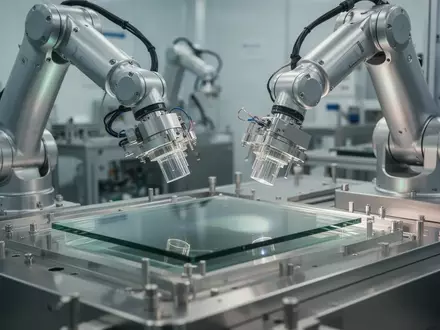 Hochmoderne Reinraumumgebung mit industriellen Fertigungsmaschinen für die Displayproduktion. - Foto: über boerse-global.de