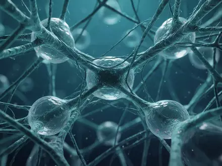 Mikroskopische Aufnahme von zellulären Proteinstrukturen und biologischen Netzwerken in einem Laborumfeld. - Foto: über boerse-global.de