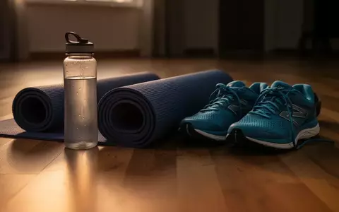 Symbolbild: Yogamatte, Trinkflasche und Laufschuhe - Foto: über boerse-global.de
