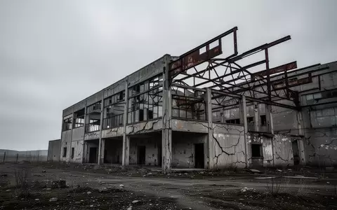 Ein verfallendes Industriegebäude in einer tristen Landschaft als Symbol für wirtschaftliche Stagnation. - Foto: über boerse-global.de