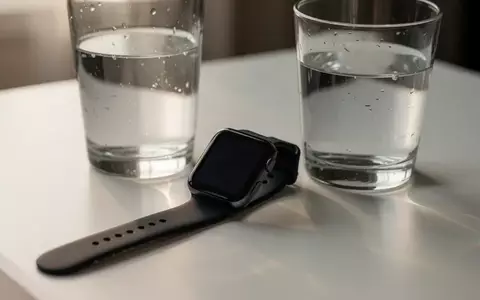 Symbolbild: Smartwatch neben einem Glas Wasser - Foto: über boerse-global.de