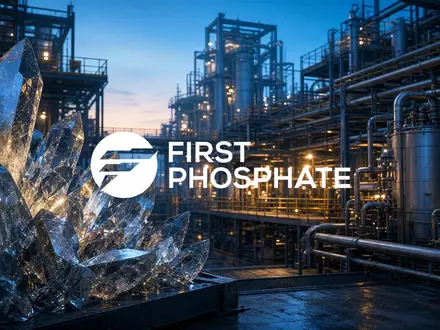 Abstrakte Darstellung einer modernen Industrieanlage für chemische Prozesse mit Fokus auf mineralische Strukturen. - Foto: über boerse-global.de