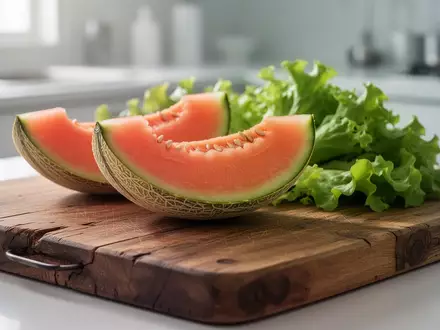 Frisches Obst und Gemüse auf einem hölzernen Schneidebrett in einer hellen Küche. - Foto: über boerse-global.de