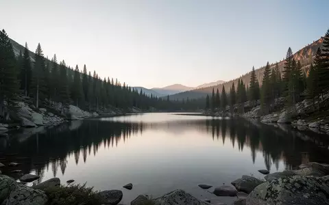 Ein ruhiger Gebirgssee in einer unberührten Naturlandschaft, der die morgendliche Lichtstimmung widerspiegelt. - Foto: über boerse-global.de