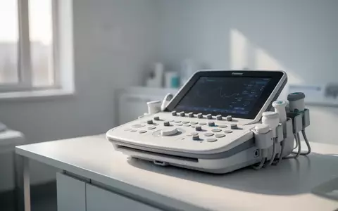 Ein heller, steriler Behandlungsraum in einer kardiologischen Praxis mit medizinischen Diagnosegeräten. - Foto: über boerse-global.de