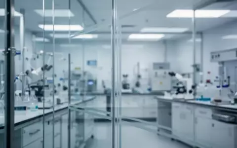 Ein steriles, modernes medizinisches Forschungslabor mit kühler Beleuchtung und verschwommenen Laborgeräten im Hintergrund. - Foto: über boerse-global.de