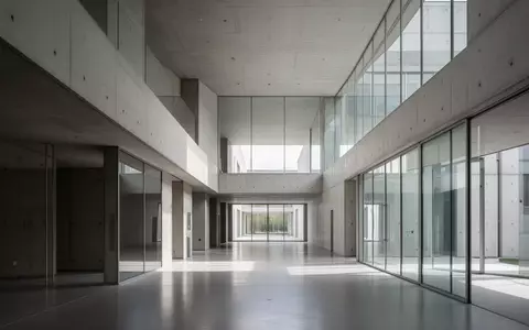 Ein minimalistischer, moderner Korridor in einem Regierungsgebäude mit klaren Linien und natürlichem Lichteinfall. - Foto: über boerse-global.de