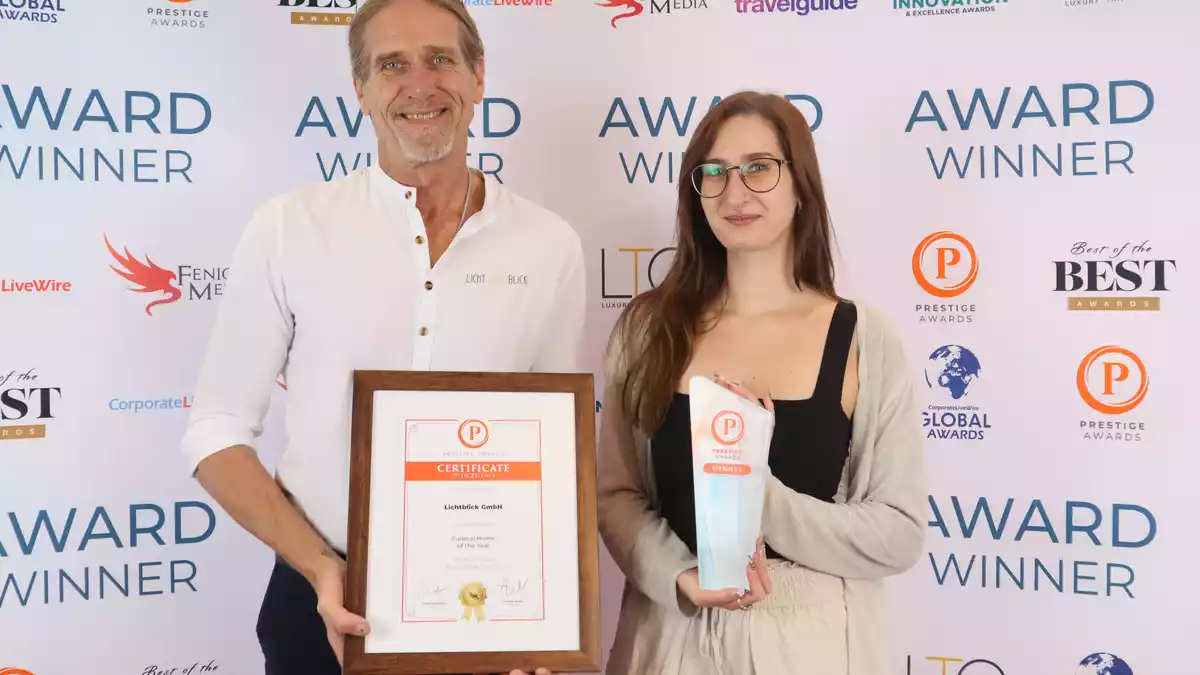 Lichtblick Bestattung erhält internationalen Prestige Award als beste Bestattung