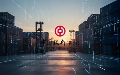 Modernes Logistikzentrum bei Sonnenuntergang mit abstrakten digitalen Datenströmen und Frachtcontainern. - Foto: über boerse-global.de