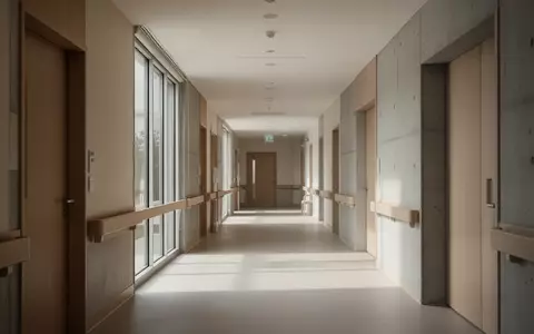 Ein heller, minimalistisch gestalteter Flur in einer modernen Pflegeeinrichtung mit einfallendem Tageslicht. - Foto: über boerse-global.de