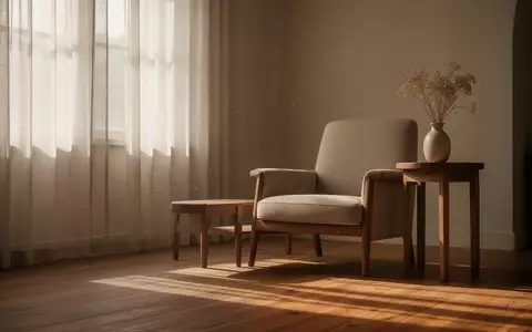 Ein lichtdurchfluteter, ruhiger Wohnraum mit einem Sessel und einer Vase mit Trockenblumen, der eine Atmosphäre der Würde und Stille ausstrahlt. - Foto: über boerse-global.de