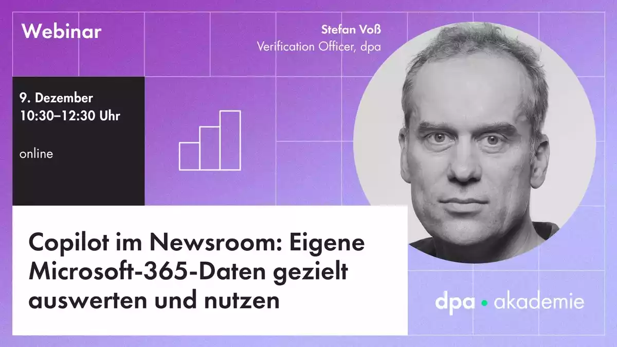 Copilot für Journalisten - KI im Newsroom | dpa-Akademie - Bild: presseportal.de
