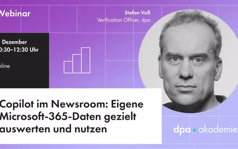Copilot für Journalisten - KI im Newsroom | dpa-Akademie - Foto: presseportal.de