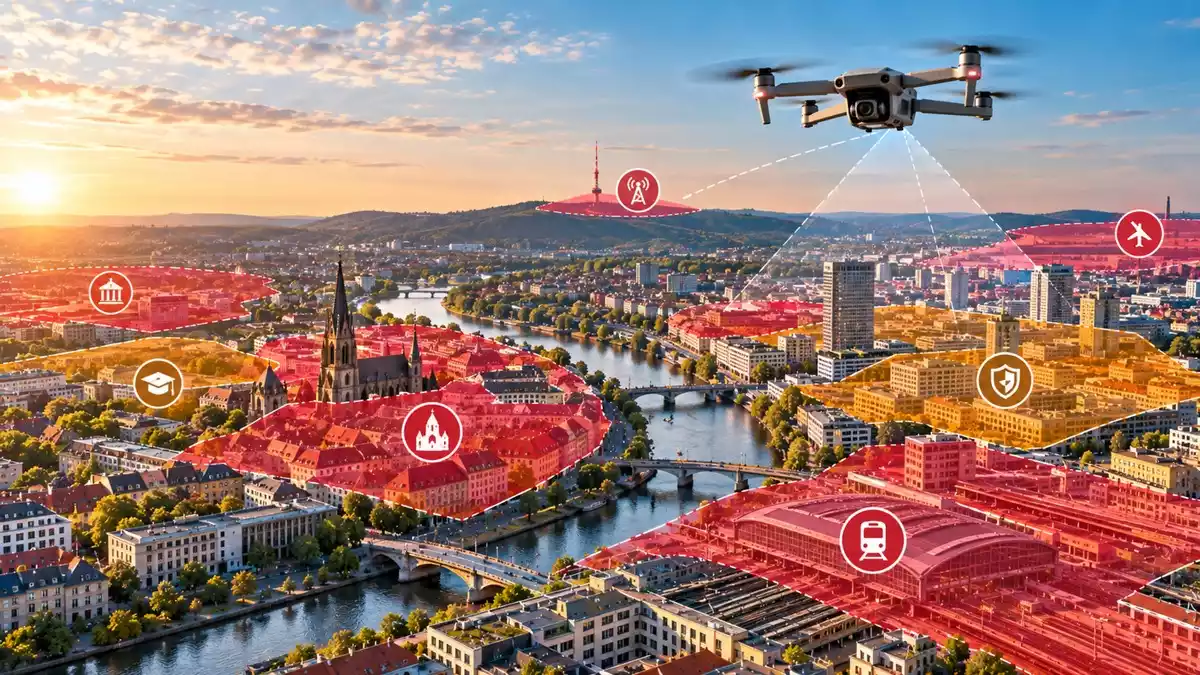 Wie drohnenfreundlich sind Deutschlands Großstädte? / Neue Auswertung zeigt: In 19 der 20 größten deutschen Städte gelten auf mehr als der Hälfte der Stadtfläche besondere Vorgaben für Drohnenflüge - Bild: presseportal.de