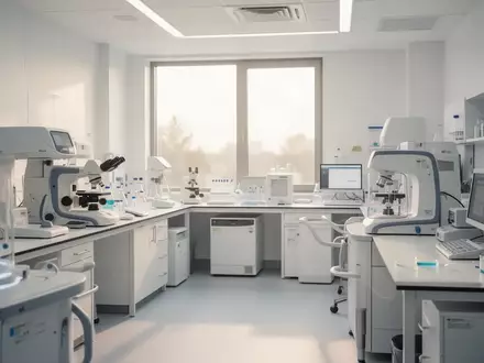 Ein helles, modern eingerichtetes medizinisches Forschungslabor mit klinischen Geräten in einer ruhigen, professionellen Umgebung. - Foto: über boerse-global.de