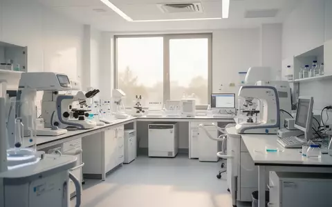 Ein helles, modern eingerichtetes medizinisches Forschungslabor mit klinischen GerĂ€ten in einer ruhigen, professionellen Umgebung. - Foto: ĂŒber boerse-global.de