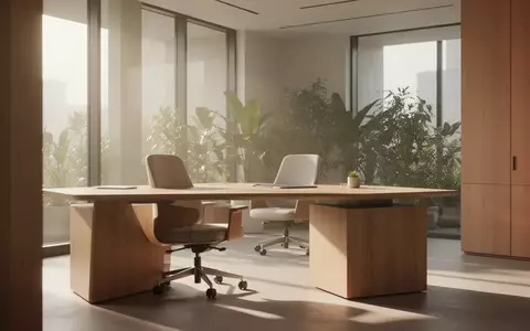 Ein heller, modern gestalteter Büroarbeitsplatz mit ergonomischen Möbeln und Pflanzen in einer ruhigen, professionellen Umgebung. - Foto: über boerse-global.de