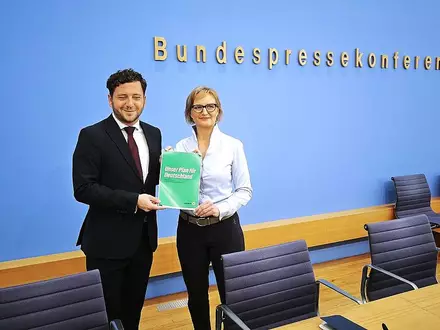 Felix Banaszak und Franziska Brantner am 08.10.2026 - Foto: via dts Nachrichtenagentur