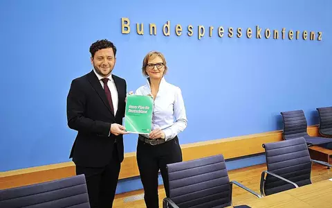Felix Banaszak und Franziska Brantner am 08.10.2026 - Foto: via dts Nachrichtenagentur