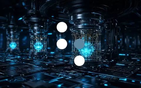 Abstrakte Darstellung eines Quantencomputer-Prozessors in einem modernen, blau beleuchteten Labor. - Foto: über boerse-global.de
