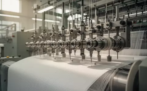 Präzisionsmaschinen in einer modernen Textilfabrik in einer hellen industriellen Umgebung. - Foto: über boerse-global.de