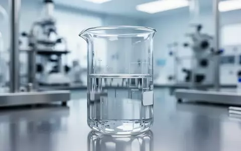 Ein klares Reagenzglas mit einer Flüssigkeit in einem modernen, sterilen Laborumfeld. - Foto: über boerse-global.de